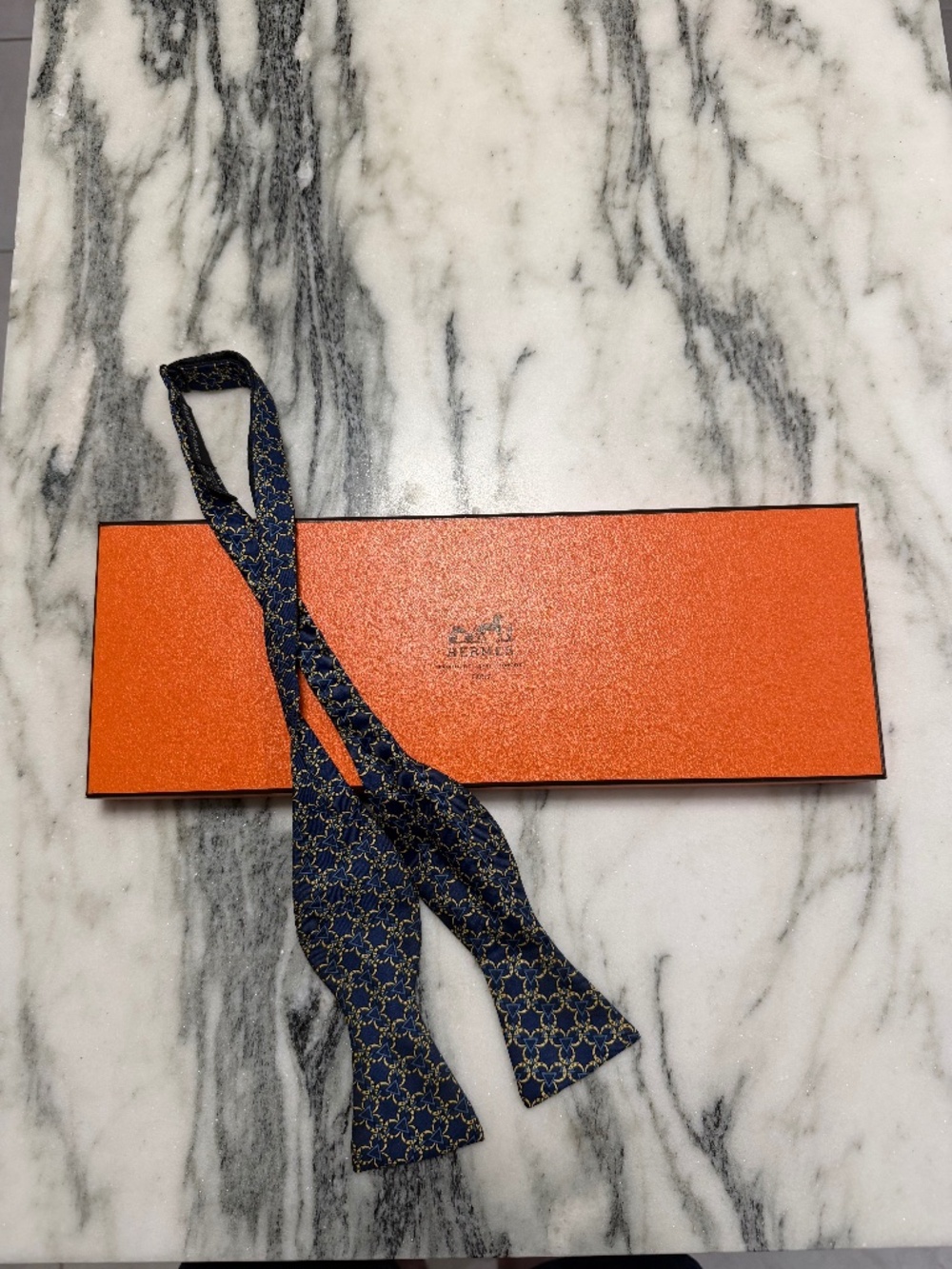 Hermes Silk Bow Tie